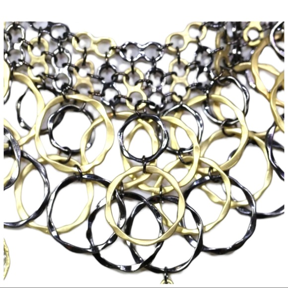 🎁 Handmade Art Deco Hoop Necklace - Picture 6 of 7